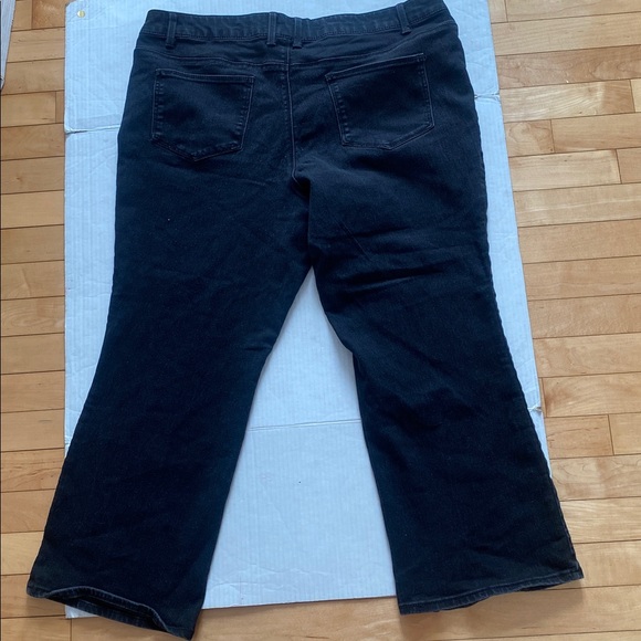 FADED GLORY black cotton, stretch, jeans size 22WP for shorter/petite women - Picture 7 of 16